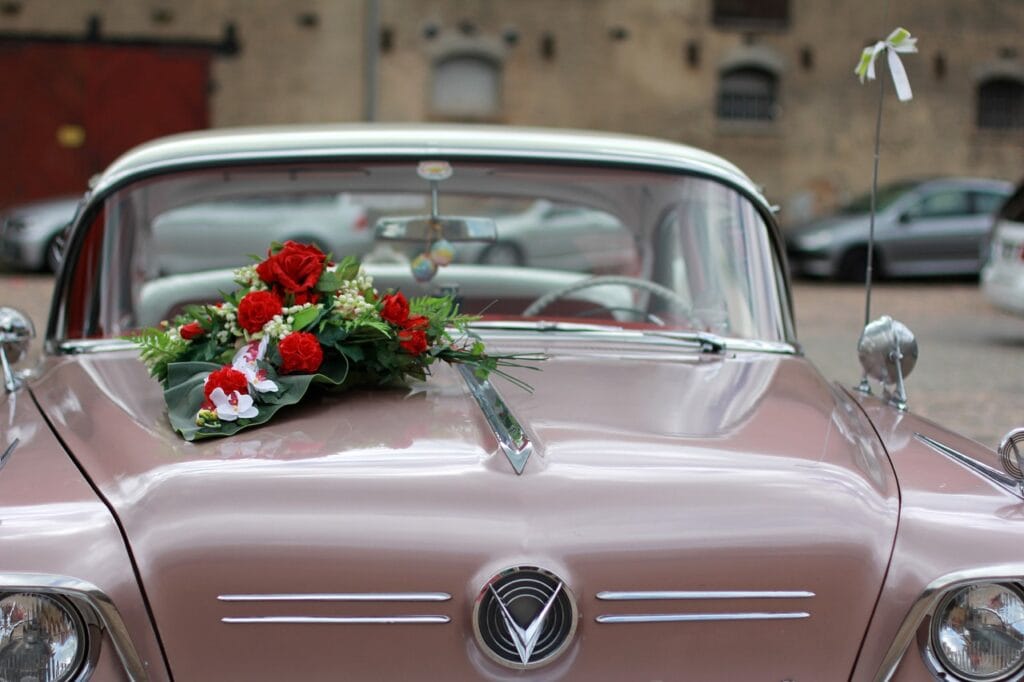 wedding retro car